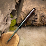 Overlander - Vintage canvas micarta - Druid Burlap Bolster - Black canvas Micarta Liners - Mosaic pins