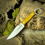 Shrike - Vintage Linen Micarta - Tiffany Blue Liners - Brass Pins