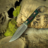 Shrike - Trippy Micarta - Green Glow liners - Mosaic Pins