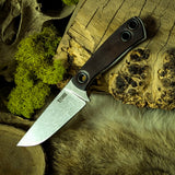 Beartooth Necker Preorder Andrew Arnette - Matte Stonewash - Brown Leather Fixed Scales