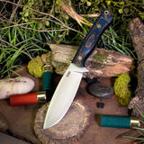 Arctic Hunter - Nyx Burlap- Black Canvas Micarta Liners - Blue Glow Pinstripe - Mosaic Pins