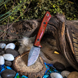 Prototype Arctic Mini - Red and Black Rag Micarta - Black canvas liners - black pins