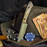 Gambler - Gradient Osburl - Black Canvas Micarta Liners - Black canvas micarta Pins