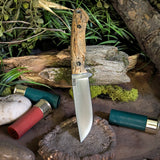 ARTEMIS EDC - Spalted Tamarind - Blue Liners - Mosaic Pins