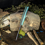 Orso Scandi - Tiffany Blue G10 - Black Canvas Micarta Liners - Black Pins