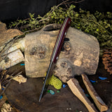 Orso Scandi - Double Red Canvas Micarta - White Liners - White Pins