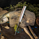 Orso - White G10 - Red Liners - Mosaic Pins