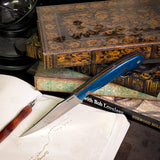 Catalyst - Blue Burlap - Natural Canvas Micarta Liners - Natural Canvas Pins