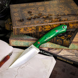 Catalyst - Shamrock Dymalux - Natural Canvas Micarta Liners - Natural canvas pins