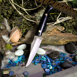 Kingfisher - Black Canvas Micarta - Blue Liners - Brass Pins