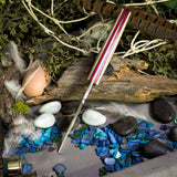 Kingfisher - Smooth Camel Bone - Thick Red Liners - Mosaic Pins