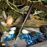 Kingfisher - Stacked Leather - Black Liners - Mosaic Pins