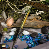 Kingfisher - Orange and green Glow Cell - Day Glo Liners - Aluminum Pins