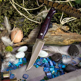 Kingfisher - Bloodstone Richlite - Purple Liners - Aluminum pins