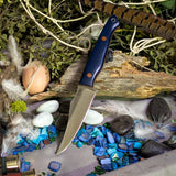 Kingfisher - Blue Richlite - Natural Canvas Liners - Natural Canvas Pins