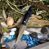 Kingfisher - Nightshade richlite - Blue liners - aluminum pins