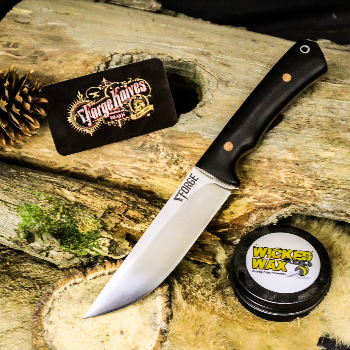 Prototype Prometheus - Black Richlite – 7Forge Knives