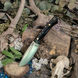 Venator - Double Black Canvas Micarta - Natural Canvas Liners - Brass Pins