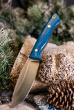 Arctic Hunter - Blue Burlap - Natural Canvas Liners - Brass Pins