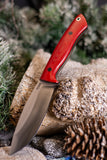 Arctic Hunter - Red Linen Micarta - Black Canvas Liners - Black Pins