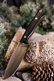 Arctic Hunter - Black Canvas Micarta - Natural Canvas Liners - Aluminum Pins