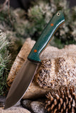 Arctic Hunter - Evergreen Burlap - Natural Canvas Liners - Natural Canvas Pins