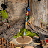 ARTEMIS EDC - Tye Dye Micarta - Teal Glow Liners - Aluminum Pins