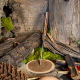 ARTEMIS EDC - Curly Maple - Blue Liners - Brass Pins