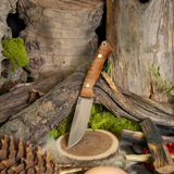 ARTEMIS EDC - Curly Maple - Blue Liners - Brass Pins