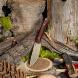 ARTEMIS EDC -Maroon Linen Micarta - Natural Canvas Liners - Natural Canvas Pins