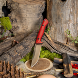 ARTEMIS EDC - Red Linen Micarta - Black Canvas Liners - Black Pins