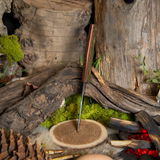 ARTEMIS EDC - Green Canvas Micarta - Red Liners - Brass Pins