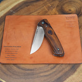 Artemis Folder Prototype - Desert Ironwood - Titanium Liners and Clip