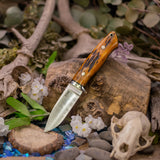 Classic Drop Point Hunter - Jigged Bone - Black Canvas Liners - Mosaic pins