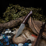 Fennec - Burgundy Canvas Micarta - White Liners - White Pins
