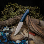 Fennec - Blue Linen Micarta - Black Canvas Liners - Black Pins