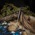 Fennec - Nyx Burlap Micarta - Blue Liners - Brass Pins