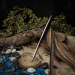 Fennec - Blue Richlite - Natural Canvas Micarta Liners - Natural Canvas Pins