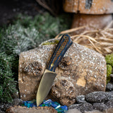 Gnome - Nyx Burlap -Blue Liners - Brass Pins