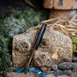 Gnome - Black Canvas Micarta - Blue Liners - Brass Pins