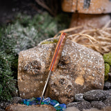 Gnome - Dark Curly Maple - Red Liners - Brass Pins