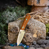 Gnome - Natural Canvas Micarta - Tiffany Blue Liners - Tiffany Blue Pins