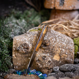 Gnome - Spalted Hackberry - Blue Liners - Mosaic Pins