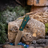 Gnome - Evergreen Burlap - Natural Canvas Liners - Natural Pins