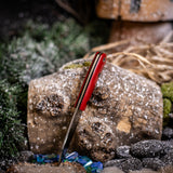 Gnome - Red Linen Micarta - Black Canvas Liners - Black Pins