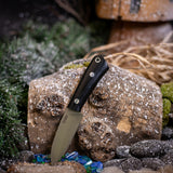 Gnome - Black Canvas Micarta - Aluminum Pins