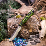 Custom Forged Wyrm - Black and Green G10 - Black Pins
