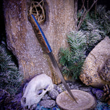 Fillet - black ash burl - glow blue liners - aluminum pins