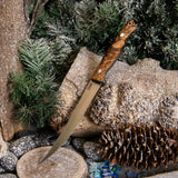 Fillet - black ash burl - glow blue liners - aluminum pins