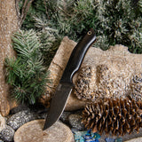 Renegade - double black micarta - orange and black liners